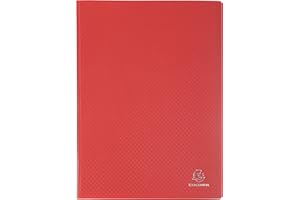 Exacompta 8865E Portalistini Opak in polipropilene opaco con buste interne lisce ad alta trasparenza, 60 buste e 120 facciate. Formato A4 Colore copertina Rosso