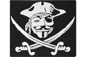 PATCH KING Anonymous pirata pirata bandera pirata de Bay Hacker Anarchy Punk Biker parche Pegatinas
