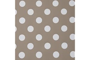 JOLEE TABLECLOTHS Wipe Clean Tablecloth PVC Vinyl Oilcloth Dotty Light Brown/Beige Polka Dot 100cm x 100cm (39" x 39") Square