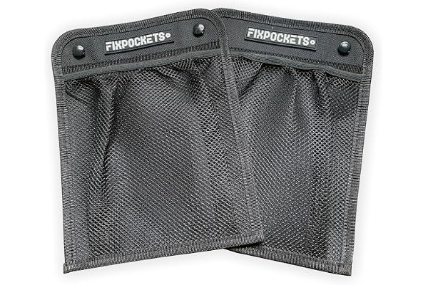 FixPockets - förvaringsnät i form av fickor som ska fästas utan borrning, för kommersiella fordon, husbilar, båtar... 1 ficka, två delar - 25 x 20