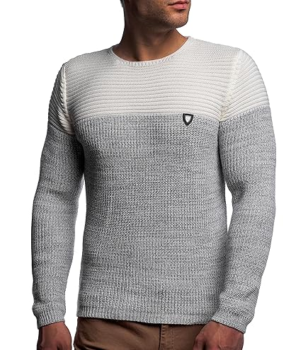 Heren Trui met Halve Rits | Kasjmier | Streeppatroon | Effen | Warm