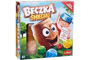 Trefl - Gra Beczka śmiechu, Gra Rodzinna | Dla Dzieci i Dorosłych 5+, Towarzyska Gra Zręcznościowa, Ze Znajomymi, Dynamiczna Rozgrywka Pełna Śmiechu