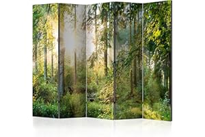 ‎MURANDO murando Raumteiler Foto Paravent Wald 225x172 cm beidseitig auf Vlies-Leinwand Bedruckt Trennwand Spanische Wand Sichtschutz Raumtrenner Home Office Natur c-C-0032-z-c