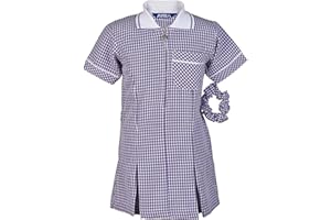 Ayra - Girl's School Gingham Summer Dress Age 3 4 5 6 7 8 10 12 14 16 18 20