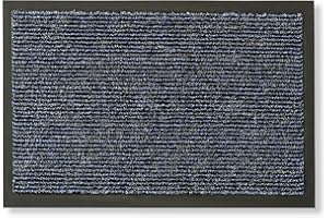 Carpido Wycieraczka wewnętrzna – antypoślizgowa wycieraczka do wejścia – odporna na działanie wody – łatwa w pielęgnacji mata zatrzymująca brud, 60 x 80 cm, niebieska