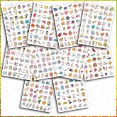 NeoPrint Sticker Seti 500 Adet İngilizce Temalı Etiket, G&uuml;nl&uuml;k Ajanda ve Defterlere, Karikat&uuml;r Konsept, &Ouml;ğretmen-&Ouml;ğrenciler, 