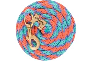 Weaver Leather Poly Lead Rope, Coral/Lavender/Mint, 5/8" x 10'