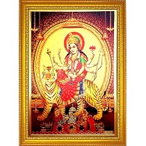ADA Handicraft Maa Sherawali With Tiger Mata Durga Bhavani Wood ...