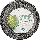 Home Stampo Pizza Antiaderente Stone Tondo Cm28 Utensili da Cucina, Pietra, Antracite, 28 cm