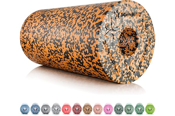 BODYMATE Foam roller STANDARD Medelhård Längd 30 cm Diameter 15 cm med gratis e-bok - Professionella foam roller-storlekar