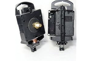 CLOCK SPARE PARTS Mécanisme d'horloge à Quartz de Rechange UTS, Couple Élevé, Fixation à Écrou, (Longueur de Tige: 16 mm)