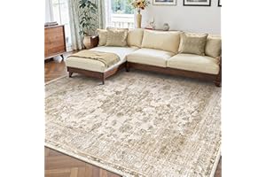 PureCozy Tappeto Salotto Moderno, 200x300 cm Tappeti Grande Camera Da Letto, Tappeto Vintage Corridoio Antiscivolo Lavabile Pelo Corto per Cucina, Soggiorno, Ufficio, Interno,Marrone