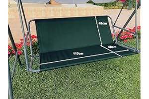 PETELA Replacement Swing Seat Cover Garden Swing Seat Cover Hammock Chair Garden Furniture Swing Chair Outdoor Garden Chair Covers Bench Cover (115cm x 48cm x 48cm, Green)