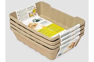EcoPetBox - Volkos - Disposable Cat Litter Tray - Cardboard Liner Tray for Cats - Made of 100% Paper - Eco Friendly - Liquid Proof - Lightweight (8 Pack)