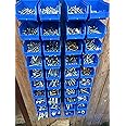 30kg M6,M8,M10,M12,M14,M16 & M20 Nut, Bolt and Washer Assortment (8.8 Grade) with 40 Lin Bins and Wallplates, 3000+ Pieces,
