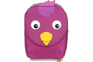 Affenzahn Walizka dziecięca w rozmiarze bagażu podręcznym jako wózek na kółkach, Ptak - liliowy, Einheitsgröße, Nowoczesny