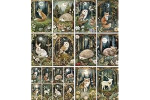 Papier de riz Animaux de la Forêt, 20 x 26,6cm (6pc) - 6 motifs pour Scrapbooking, Cartes, Artisanat, Découpage par CRAFT KREATIVELY