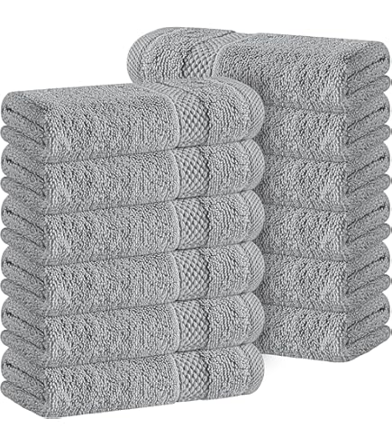 thumbnail image 2 of The House Of Emily Extra Large Cotton Tea Towels - Silver Grey, Pack Of 4 2 of 3