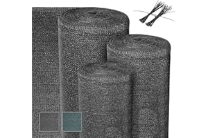 Sol Royal Shade Net SG 80 - Shading Net 165 g/m² - UV Shade 1000x100cm Shading Fabric Anthracite Privacy Screening HDPE with Cable Ties for Greenhouse, Garden, Fence & Balcony