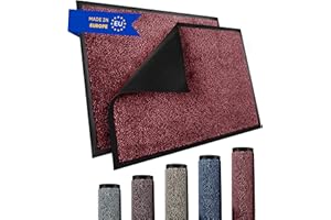 TRIBURG® Mata na drzwi 90 x 120 Czerwono-czarna - mata na drzwi 90 x 120, odporna na warunki atmosferyczne, wodoodporna, zmywalna - mata na drzwi zewnętrzne/wewnętrzne