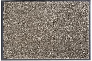 Carpido Clara wytrzymała wycieraczka zatrzymująca brud – antypoślizgowa wycieraczka do użytku wewnątrz – mata wejściowa – dywanik (taupe, 60 x 80 cm)