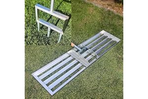 SattesGrün® Rasenpflege Set bestehend aus Aerifizierer und 100x26 cm XXL Rasenrakel | Rasenbelüfter, Flächenebner, Aerifiziergabel, Vertikutierer & Rasen Sanden Werkzeug