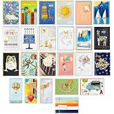Hallmark 24 el yapımı tebrik kartı, balık kıl&ccedil;ığı deseni, doğum g&uuml;n&uuml; kartları, bebek partisi kartları, d&uuml;ğ&uuml;n kartları, yas ka