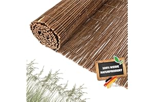 Coradoma Weidenmatte Sichtschutz in 10 Größen | 140x300 cm | Sichtschutzmatte aus Weide für Balkon, Garten und Terrasse | natürlicher Zaun Sichtschutz Balkonsichtschutz Lärmschutz Windschutz