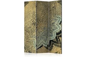 FOLDING SCREEN / ROOM DIVIDER murando Decorative Room Divider Mandala Abstract 135x172 cm / 54"x68" Single-Sided Folding Screen 3 Panels Room Partition Non-Woven Canvas Print Opaque Photo Display f-A-0509-z-b