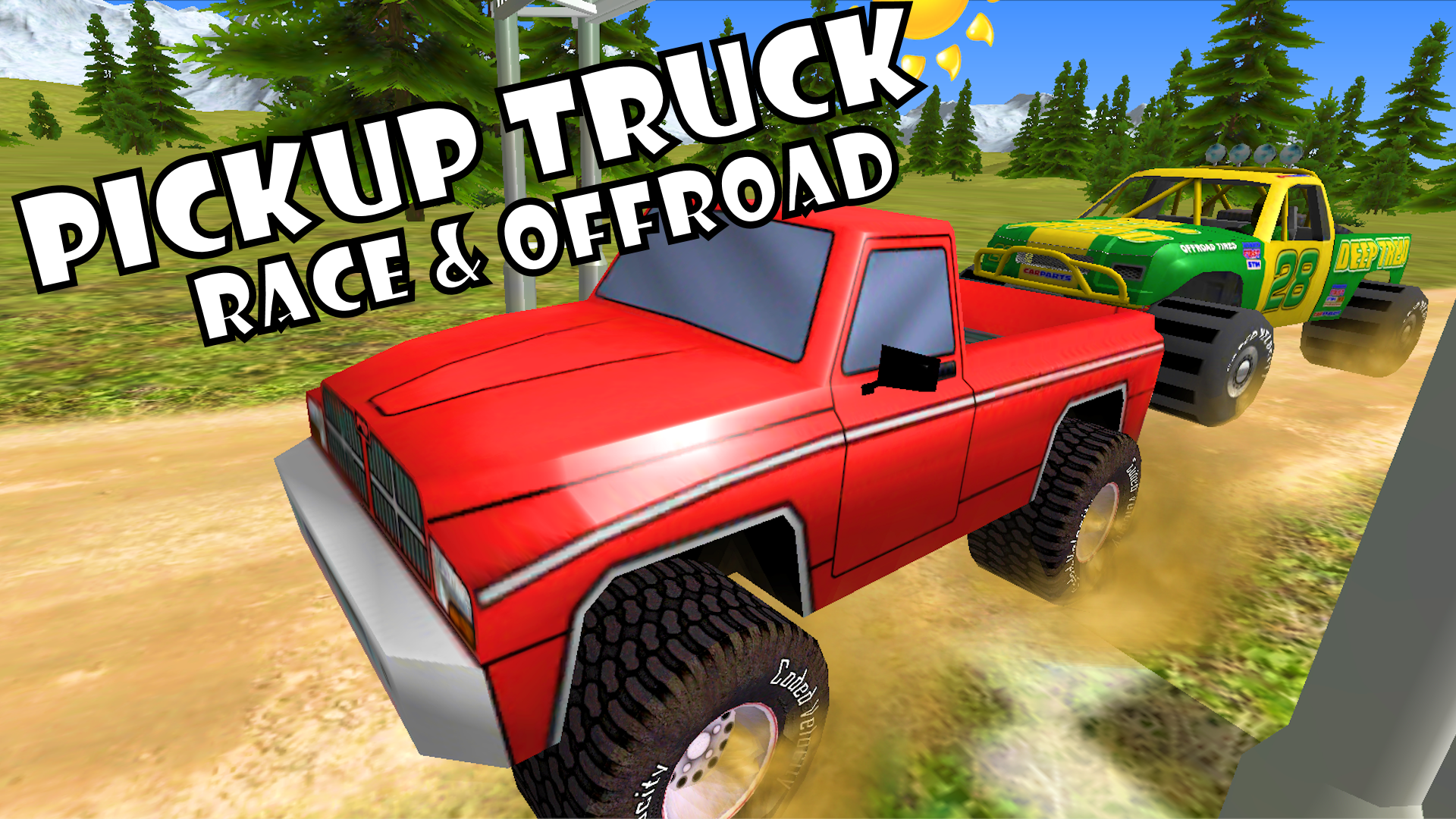 Pickup Truck Race & Offroad! 3D Toy Car Game For Toddlers and Kids With