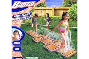 Banzai Wasserspielzeug Tempelhüpfen Hüpfspiel mit Dusche