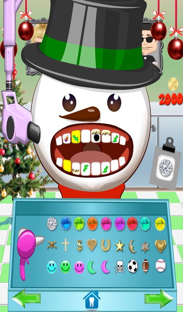 Snowman Dentist Office Salon Dress Up Spa Game Fun Christmas Holiday
