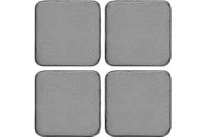 RACE LEAF Vierer-Set 40.5x40.5cm Memory Foam Slow Rebound Sitzkissen Indoor Household Sitzkissen wasserdichte Oberfläche, rutschfeste Unterseite Schwarz Grey