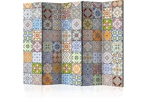 FOLDING SCREEN / ROOM DIVIDER murando Decorative Room Divider Mandala Abstract 225x172 cm / 89"x68" Double-Sided Folding Screen 5 Panels Room Partition Non-Woven Canvas Print Opaque Photo Display f-B-0009-z-c