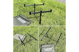 LIDSTERS FISHING SUPPLIES 3 ROD SET UP BLACK 2 20-30CM BANK STICKS 2 BUZZ BARS 25CM 30CM CARP FISHING 16MM