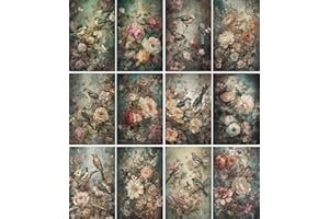 Vintage Birds Rice Paper, 20 x 26,6cm (6pc) - 6 Designs for Scrapbooking Cards Crafts, Decoupage by CRAFT KREATIVELY