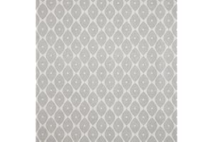 JOLEE TABLECLOTHS Grey Geometric Ovals PVC Vinyl Oilcloth Wipe Clean Tablecloth 140cm x 260cm (55" x 103") Long