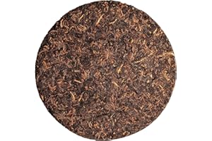 ‎VALLEY OF TEA Shou Pu-Erh Teespiegel Cake - Pu Er Roter Tee - Chinesisch Gepresster Puerh - Pu'Erh Gedrückt - Puh Er - Pu Er Grüner Tee Puh Erh Tee Pure Tee Pu Erh Puh-Erh-Tee Puher Tee Pu Reh Tee Puerh Bio