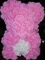 Ours En Rose Artificiel Avec Lumières Zodight - Cadeau Romantique Saint-Valentin, Anniversaire - 25 Cm Avec Boîte Cadeau Et Carte