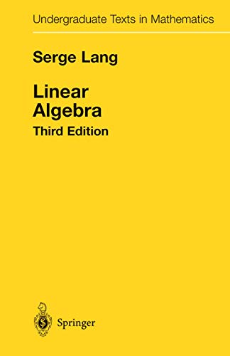 Linear Algebra Lang, Serge