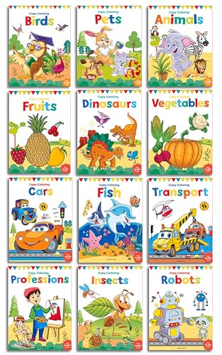 Colouring Books For Kids Pack of 12 Copy Colour Books For Children