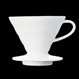 Hario VDC02W V60-02 - Cafetera pour over de cerámica, dripper 02, con filtro de papel, diseño japonés