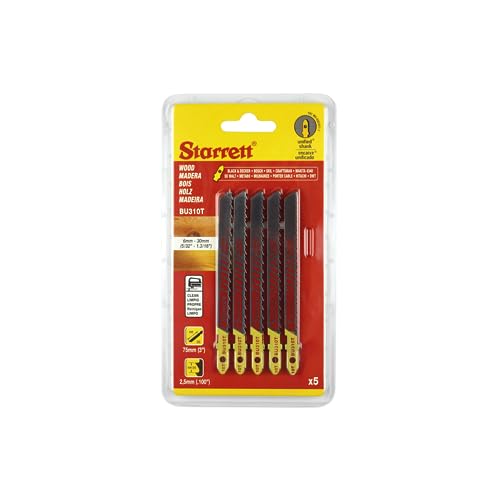 Brzeszczoty do wyrzynarki Starrett Wood Cutting – zestaw 5 sztuk., bimetaliczne BU310T | 4,08€