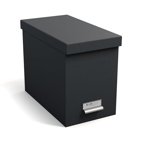 Bigso Box of Sweden Contenitore per documenti con coperchio - Raccoglitori da scrivania con 8 cartelle sospese - Raccogl