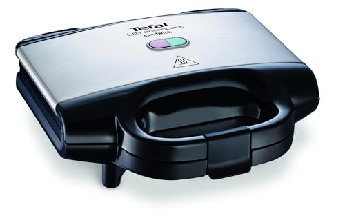 [Wczesna oferta Prime] TEFAL SM1552 Ultracompact Opiekacz do Kanapek Srebrny/Czarny