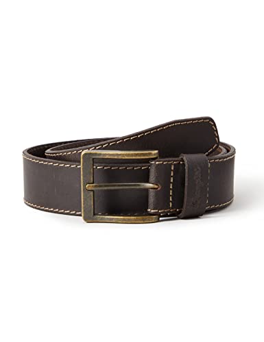 Męski pasek Wrangler Stitched Brown, brązowy, rozmiar 115