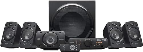 System głośników Logitech Z906 5.1 1000 W z certyfikatem THX, Dolby Digital, pilot, czarny