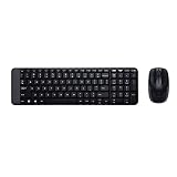Logitech MK220 - Combo Teclado y Ratón Inalámbrico Compacto USB Unifying