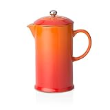 Le Creuset Stoneware Cafetière with Stainless Steel Plunger, 1L, Volcanic