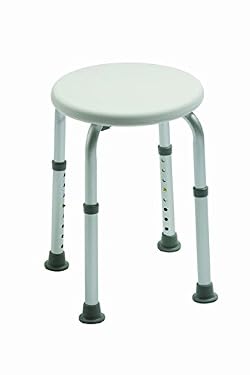 Height-adjustable shower stool